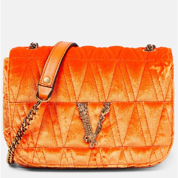 Versace Handbags - NWT Versace Virtus Velvet Shoulder Bag
